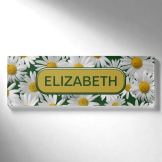 Personifizieren Sie - nettes, helles Gänseblümchen Namenschild