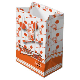 Personifizieren Sie orange Cheerleader - Medium Mittlere Geschenktüte