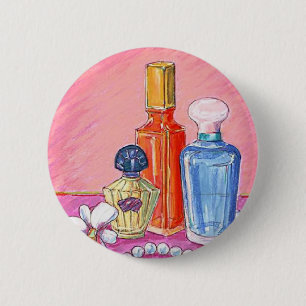 Personifizieren Sie Parfümflasche-Knopf Button