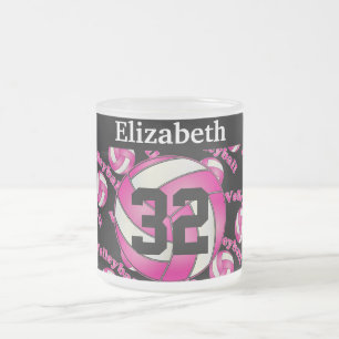 Personifizieren Sie Pink-Volleyball Mattglastasse
