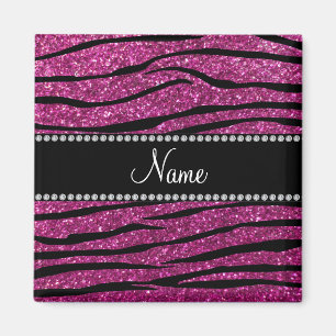 Personifizieren Sie rosa Glitter Magnet