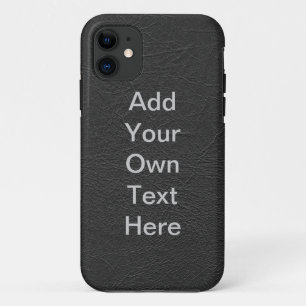 Personifizieren Sie schwarzes Leder Case-Mate iPhone Hülle