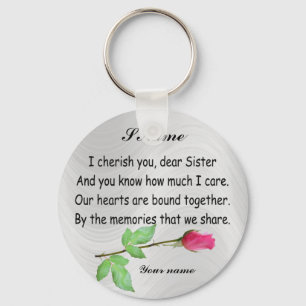 PERSONIFIZIEREN SIE SISTER-KEYCHAIN SCHLÜSSELANHÄNGER