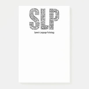 Personifizieren Sie Sprachtherapie SLP Post-it Klebezettel