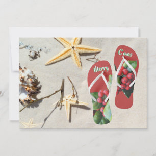 Personifizieren Sie Stechpalme Strand Weihnachten