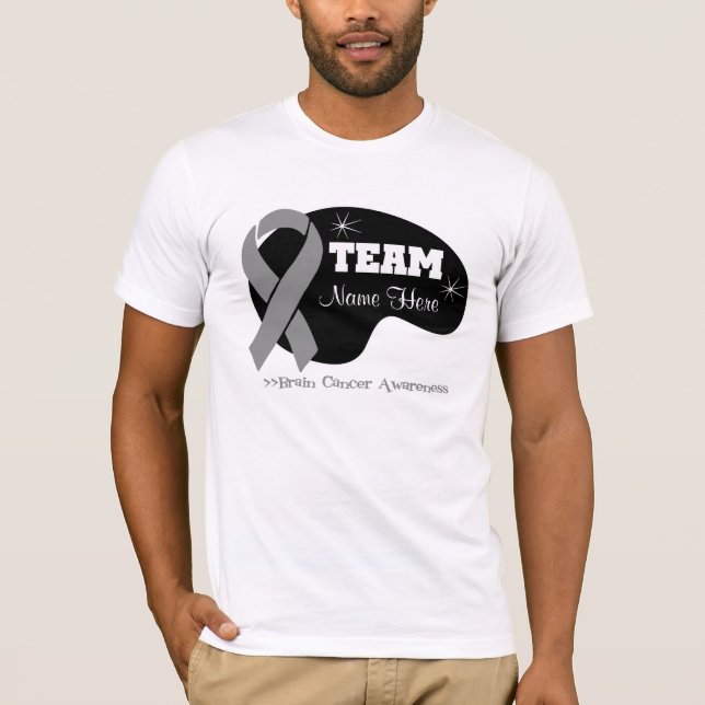 Personifizieren Sie Team-Namen - Hirntumor T-Shirt (Vorderseite)