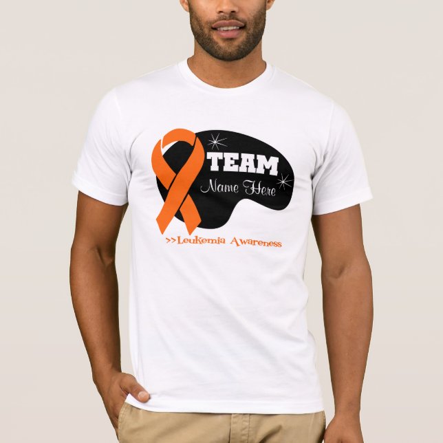 Personifizieren Sie Team-Namen - Leukämie T-Shirt (Vorderseite)