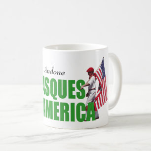 Personifizieren Sie Text, moderne Basken in Kaffeetasse