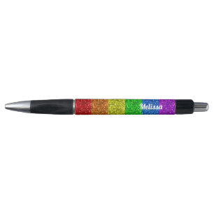 Personifizieren Sie vibrierende Glitzern LGBT Kugelschreiber