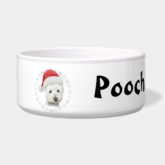 Personifizieren Sie WeihnachtenWestie Napf (Links)