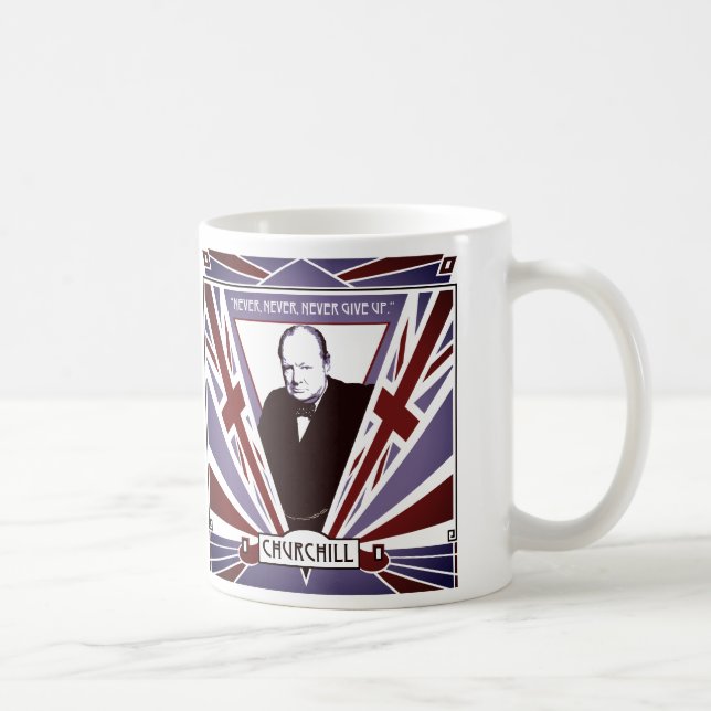 Personifizieren Sie Winston- Churchillkunst-Deko Kaffeetasse (Rechts)