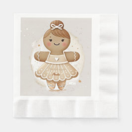 personifizierte Gingerbread Ballerina Napkin Serviette