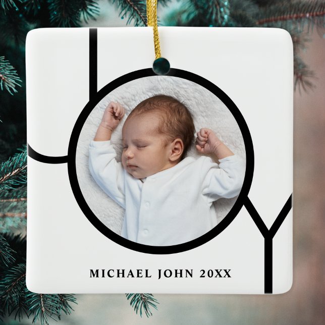Personilized Baby Photo Christmas  Keramikornament (Von Creator hochgeladen)