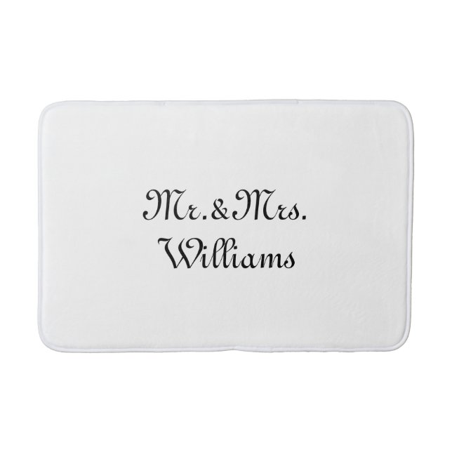 Personize Couple's Nachname, Mr. & Mrs. Badematte (Vorderseite)
