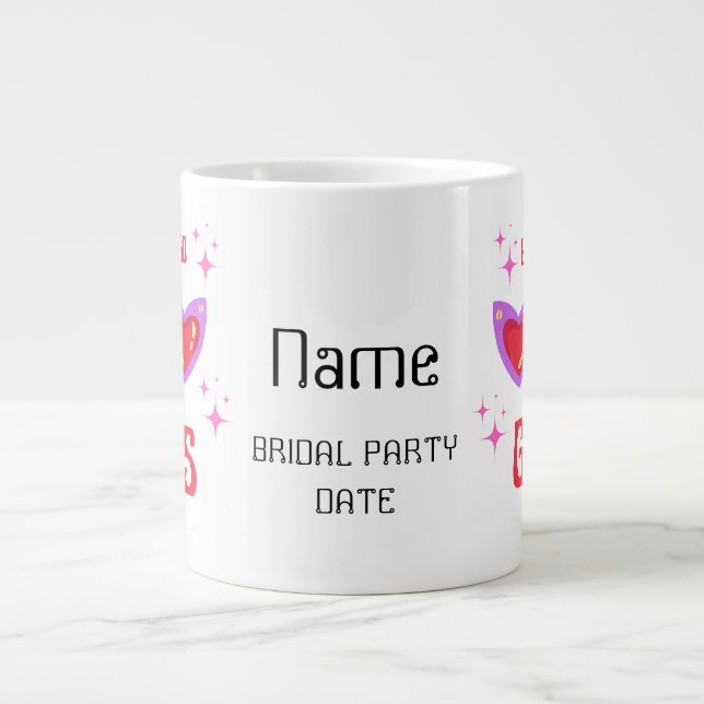 Persönlich besprochen Lasst uns Mädchen pinkfarben Jumbo-Tasse (Vorderseite)