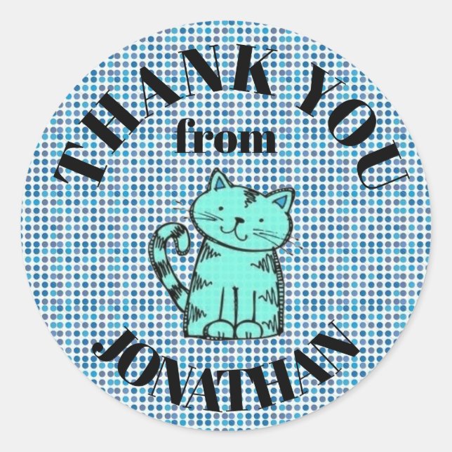 Persönlich danke Ihnen Stickers - Shades of Blue (Vorderseite)