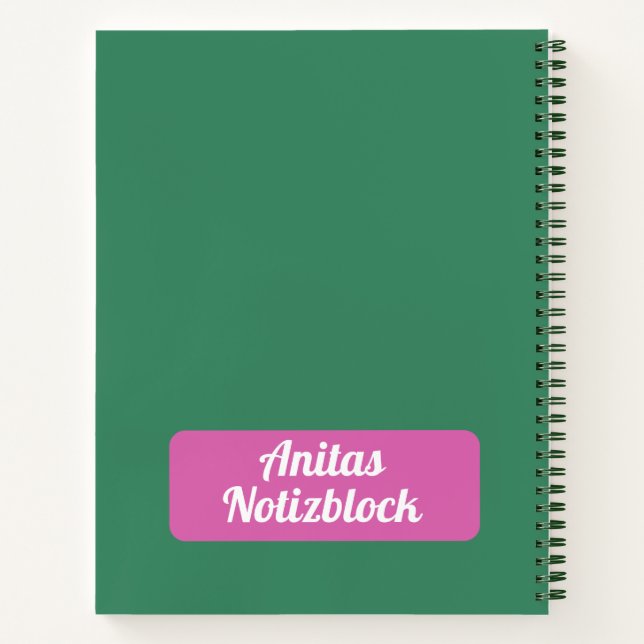 Persönlich Florales  Notizbuch (Rückseite)