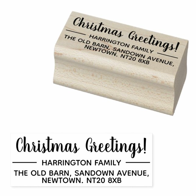 Persönlich frohe Weihnachten selbst adressiert Gummistempel (Von Creator hochgeladen)