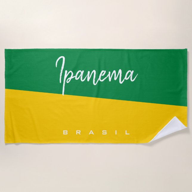 Persönlich gestalten: Brasil / Brasilien Strandtuch (Vorderseite)