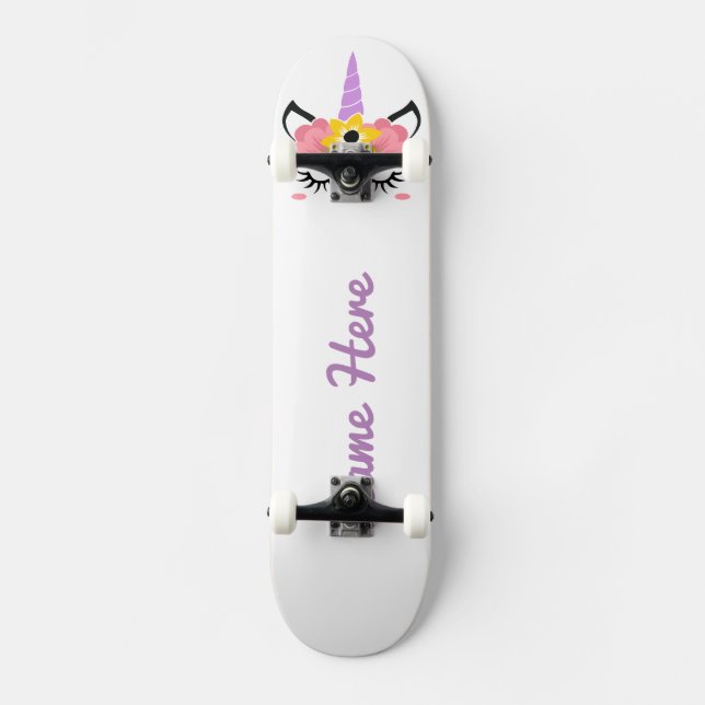 Persönlich gestalten Sie Ihr eigenes Blumenschläfc Skateboard (Vorderseite)