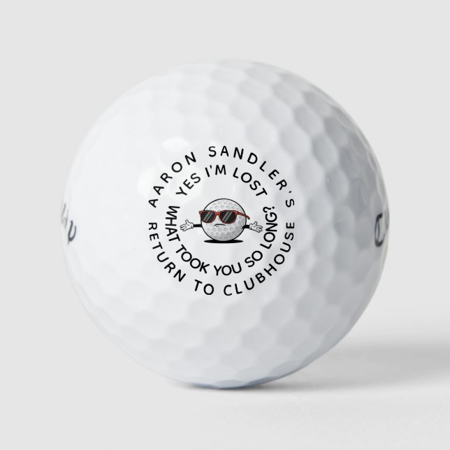 Persönlich Ihren Namen Funny Lost Golf Ball (Vorderseite)
