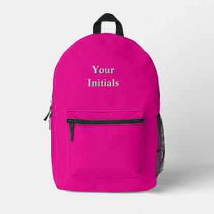 Persönlich mit den Initialen in heiß rosa Bedruckter Rucksack