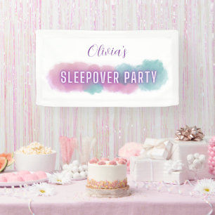 Persönlich personalisiertes "Sleepover-Party" Pa Banner