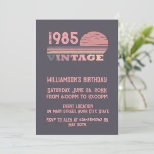 Persönlich Vintages 40. Party Einladung