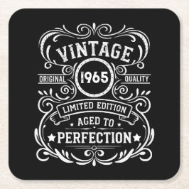 Persönliche 60 Vintage 60. Geburtstagsparty Rechteckiger Pappuntersetzer