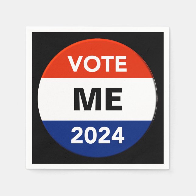 Persönliche Abstimmung 2024 Präsidentschaftswahlka Serviette (Vorderseite)