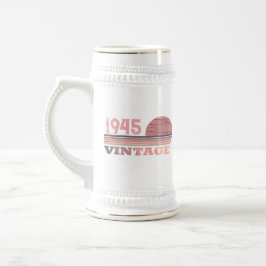 Persönliche achtzig Vintage 80. Geburtstagsparty Bierglas