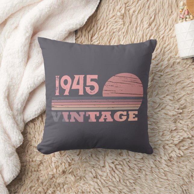 Persönliche achtzig Vintage 80. Geburtstagsparty Kissen (Decke)