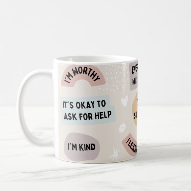 Persönliche Affirmation Tasse: Mama Geschenk, Kaff Kaffeetasse (Links)