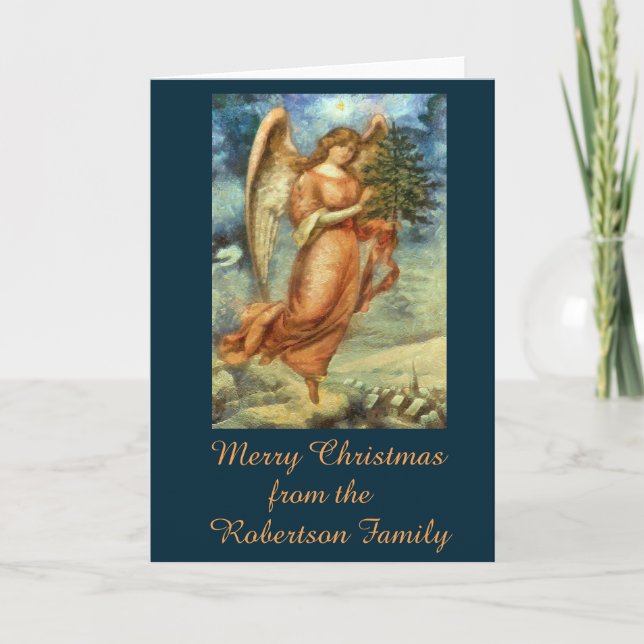 Persönliche Angel Weihnachtskarte Feiertagskarte (Vorderseite)