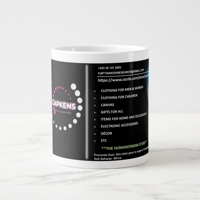 Persönliche Anpassung an Ihre eigene Bildqualität Jumbo-Tasse (Vorderseite)