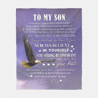 Persönliche auf meinen Sohn von Liebe Mama Geschen Fleecedecke