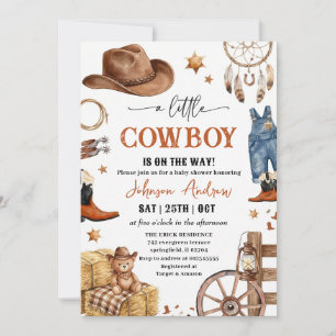 Persönliche Baby-Party 'Ein kleiner Cowboy' Einladung
