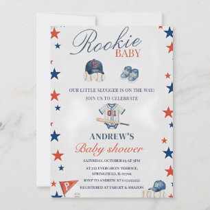 Persönliche Baseball-Baby-Party für das Team Einladung