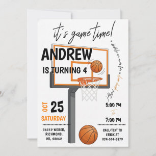 Persönliche Basketball-Einladung zum Geburtstag Einladung