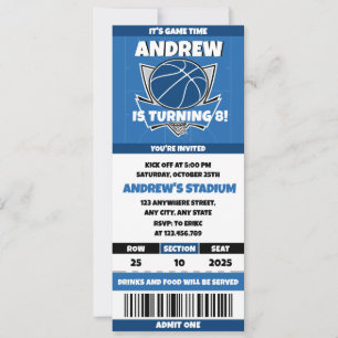 Persönliche Basketball Frenzy Geburtstagsparty Päs Einladung