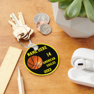 Persönliche Basketball-Schlüsselanhänger mit Name  Schlüsselanhänger