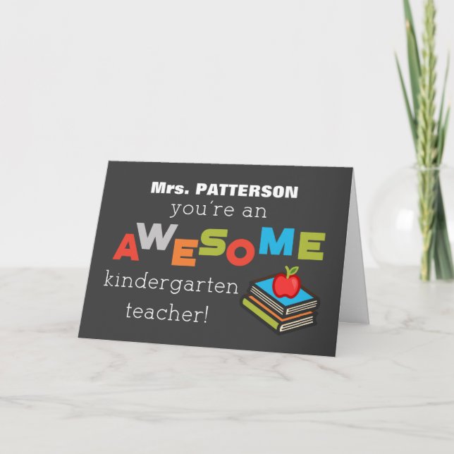 Persönliche Bezeichnung Kindergarten Lehrerbewertu Karte (Vorderseite)