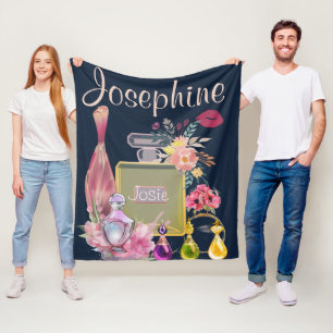 Persönliche Bezeichnung Parfüms Flaschen Pink Fl Fleecedecke