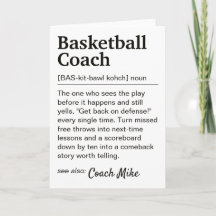 Persönliche Dankesnachricht für Basketballtrainer-