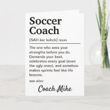 Persönliche Danksagung für Fußballtrainer-Definiti
