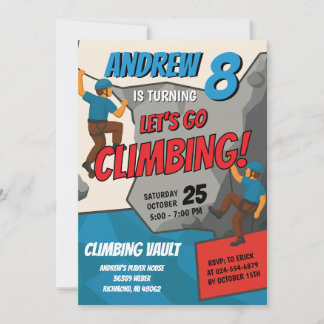 Persönliche Einladung zur Rock Climbing-Geburtstag