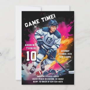 Persönliche Eishockey-Sport-Geburtstagsfeier Einladung
