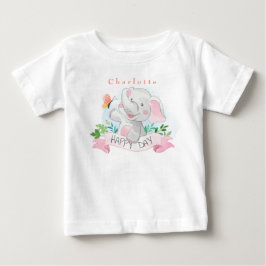 Persönliche Elefantenspiele im Freien mit Schmette Baby T-shirt