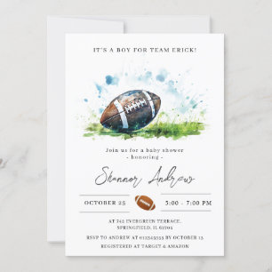 Persönliche Elegant Football American Baby Shower Einladung
