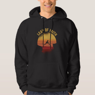 Persönliche Entwicklung Mindset Retro Leap of Fait Hoodie
